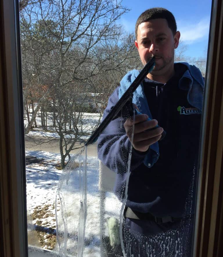 Preferred Choice Cleaning professional cleaning window on home