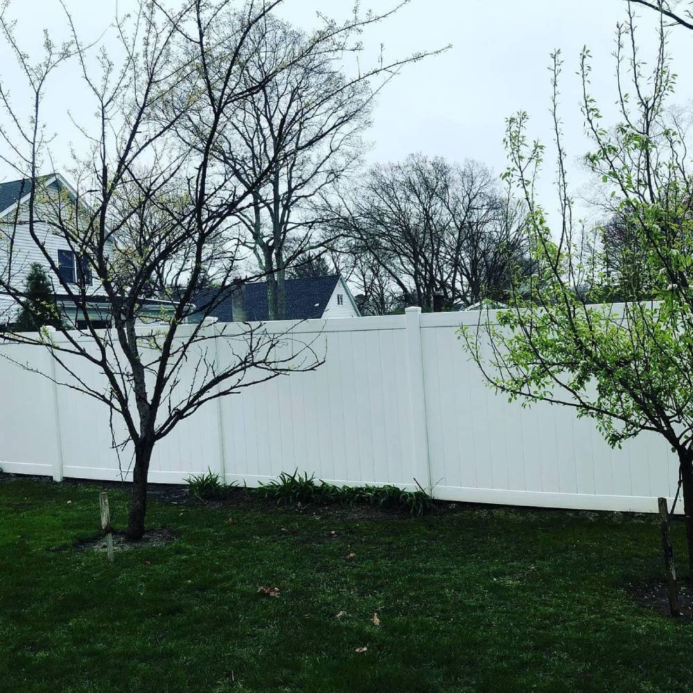white fence after cleaning